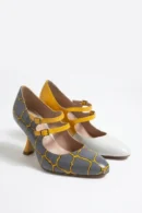 MESSINA Stile Mary Jane a Doppio Cinturino con Tacco Scultoreo-triquetra sicilia scarpe di tendenza