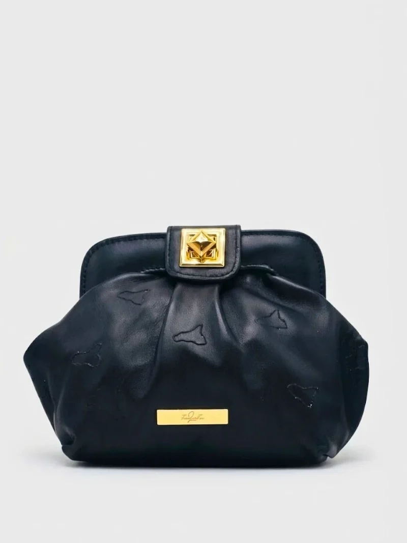 IRIS Sicilia | Mini Borsa in Pelle con Chiusura in Metallo